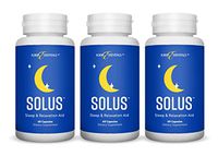 Form Essentials Solus, Herbal Sleep Aid and Relaxation Supplement, All Natural with Valerian, Melatonin, Chamomile, 5-HTP, 60 Capsules (3 Pack)