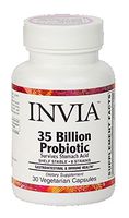 Invia 35 Billion Probiotic Supplement Vitamin for Microbiome and Gut Health - 8 Strains of Healthy Bacteria and Prebiotic Fiber to Support Healthy Digestion and GI Flora - Helps with Leaky Gut