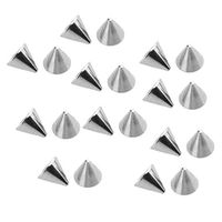 20pcs Polish Stainless Steel 14g Replacement Spike Piercing Jewelry Men Women Best Party Jewerly Trendy Unique Accessories Elegant | Item Gauge - 1.6x4mm