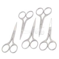 LAJA Imports Nail Cuticle Scissor Precision Fine Tip Multi-Purpose Manicure Pedicure Shear, Beauty Instruments, Saloon Tool Kit Stainless Steel 3.5 Inch 5 Pieces