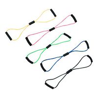 Fabrication Enterprises Bowtie Tubing Exercisers Full Body Set Mix Of: Yellow Red Green Blue Black. 1 Each