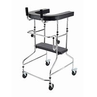BNSDMM rollator Walker with seat Walker - Medical Rehabilitation Equipment - Foldable/Adjustable Height - Upper and Lower Limb Rehabilitation Equipment Elderly Walker