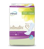 TENA Intimates Maximum Bladder Control Pad 13 Inch Length Heavy Absorbency Dry-Fast Core One Size Fits Most Female Disposable, 54267 - Case of 168
