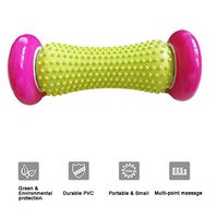 Foot Massage Roller for Plantar Fasciitis, Heel & Foot Arch Pain Massager Relief Stress and Relaxation Multifunctional for Full Body,Rosered