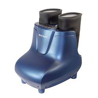 Infinity Shiatsu Foot & Calf Massager – Featuring Heat, Adjustable Air Pressure, and Three Auto Programs – Blue Plantar Fasciitis, Massage Roller for Feet and Calves, Foot and Calf Massagers Handheld