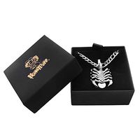 Halloween (Scorpion) Creative Stainless Steel Necklace Portable Mini Personal Tube (Silver)