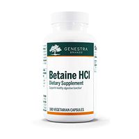 Genestra Brands - Betaine HCl - Betaine Hydrochloride Supplement for Protein Digestion - 180 Capsules