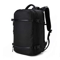F&W WF Backpack - Large Capacity Waterproof Travel Backpack Men and Women Computer Bag 17 inch 20 inch Outdoor Luggage Bag (Color : Black, Size : Large)