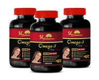Omega 3 with Lemon - Omega 8060 Fatty Acids 1500mg - Boost Metabolism - 3 Bottles 180 softgels