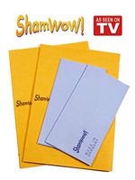 The Original Shamwow - Super Absorbent Multi-Purpose Cleaning Shammy (Chamois) Towel Cloth, Machine Washable, Will Not Scratch (4 Pack: 2 Large Orange and 2 Small Blue)