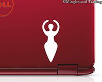 Minglewood Trading White - 2X Goddess Vinyl Decal Stickers 2.5" x 1" - Pagan Wiccan Witchcraft - 20 Color Options