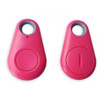 Nessere Smart Mini Bluetooth GPS Locator Tag Alarm Finder Tracker for Key Wallet Car Pet Dog Child Anti-Lost Anti-Theft Tracking Device (Pink)