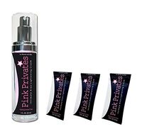 Pink Privates Intimate Sensitive Area Lightening Cream 1 Oz + Pink Privates Foil (.10floz/3ml Each Foil) Unisex Skin Bleaching Unscented Hydroquinone Free