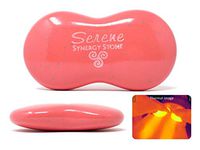 Serene (Coral)(Single) Synergy Stone - Contoured Hot Stone Massage Tool - Relaxing and Therapeutic for Neck, Back, Legs, Feet - Ultra-Smooth for Massage on Skin with Oil or Over Clothes