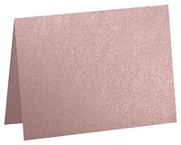 #17 Mini Folded Card (2 9/16 x 3 9/16) - Misty Rose Metallic - Sirio Pearl (250 Qty.) | Perfect for Flower Cards, Place Cards, Notes, Invitation Inserts, Personal Stationery and More! | 5080-M203-250