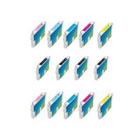 Amsahr T0331 Remanufactured Replacement Epson Ink Cartridges for Printers/Fax with 4 Black and 10 Color Ink Cartridges