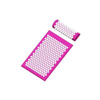 Massage Mat with Needles Accupuncture Cushion Massager Back Acupuncture Massage Shakti Mat 12 Colors,Pink Set