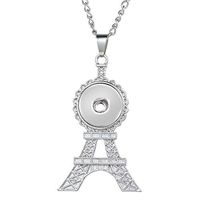 Hot Women Jewelry Necklace Pendant Fit 18mm Noosa Snap Button Tower N112 Prom Pretty Cute Stylish Lovely Cheap Jewerly Aesthetic Comfortable Daily Best Comfy
