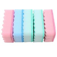 Da.Wa 5Pcs Extra Thick Multi-Colors Cleaning Scrunge Scrub Wave Sponge for Smooth Surfaces Dirty Furniture Kitchen Dish