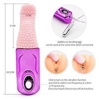 Silicone Tongue Shape Líckíng Massage Tool Handheld Clitorial Pussey Vibrartor Strong Thrust Motor G Spot Stimulator Massage Adult Toys for Women Rechargeable and Waterproof Tshirt