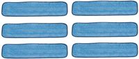 Real Clean 36 inch Microfiber Wet Mop Refill Pads for Flat Mop Frames (Pack of 6)