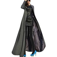 Womens Stand Collar Length Long Jacket Coat Half Zip Cardigans for Thin high Females Drfoytg Gray