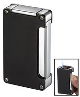 Visol Zidane Black Matte Cigar Lighter with Built-in Cigar Punch