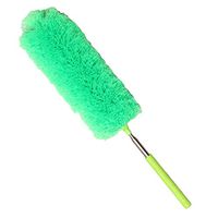 Telescopic Magic Soft Scalable Microfiber Cleaning Duster Dust Cleaner Handle Feather Static (Color : Green)