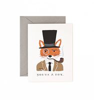 "You're a Fox" Valentine Cards by Rifle Paper Co. -- Set of 8 Cards and Envelopes