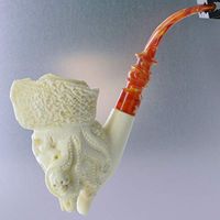 Squidward The Kraken Captain with Skills in hisTentacles Meerschaum Pipe M99040