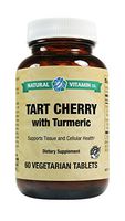 Natural Vitamin Co. - Tart Cherry with Turmeric, Tart Cherry 825mg, Turmeric 50mg, 60 Tablets, 2 Month Supply, Gluten Free, Vegetarian, Vegan