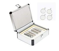 Hanchen Trial Lens Set Optometry Case 22pcs High Quality for Visual Acuity Test with Progressive Full Size Lenses Shiny Metal Rim Clear Axis Marking Power: ADD 1.0, 1.25, 1.50, 1.75, 2.0, 2.25