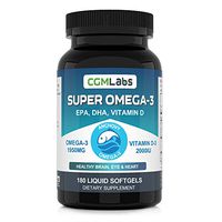 CGM-Labs Super Omega-3 975mg EPA, DHA, Vitamin D 1000IU