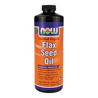 NOW Foods Certified Organic Flax Seed Oil - 24 fl oz