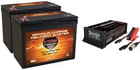Qty 2 MB96-60 + BC2410XMA 24V 10A Smart Charger Group 22NF AGM 12V 60ah Replacement Batteries Compatible with Everest & Jennings Xcaliber Wheelchair