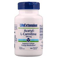 Acetyl L Carnitine 500mg Life Extension 100 VCaps Life Extension (2 pack)