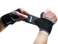 IPOW 2 Pack Strong Support Breathable Adjustable Wrist Wraps Straps Braces Best for Weight Lifting, Loading Freight, Typing, Relieve Wrist Pain, Sprains, Carpal Tunnel