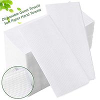 Disposable Paper Napkins, Hand Towels, Soft & Absorbent Cloth-Feel Tissue Paper for Bathroom, Kitchen and Dinner, White, 150 Pack