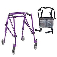 Drive Nimbo 2G Lightweight Posterior Walker, Medium, Wizard Purple & Free Front Zip Pocket Medical Utility Black Bag! - #KA3200-2GWP