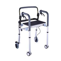 Elderly walker Walker 4-Wheel Walker Assists The Elderly Walking Support Frame Collapsible Lightweight Roller Walker FANJIANI