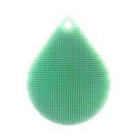 PENATE Antibacterial Non-slip Silicone Dish Cloth Water Drop Soft Elastic Washing Scrubber Brush Kitchen Cleaning Tool Accessorie (Mint)