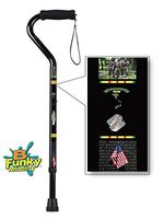 Walking Cane Offset Foam Handle Adjustable Aluminum US Vietnam Veteran Military Men or Women