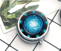 Compact 3 Compartment Medicine Case, Pill Box for Pocket or Purse Pill Box Decorative Pill Case with Gift Box Stargate Portal Atlantis