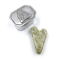 Irish Pewter Box with Harp and Connemara Marble Love Stone