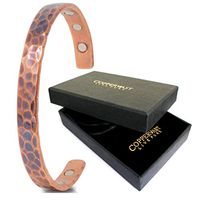 Copper Bracelet for Arthritis-Magnetic Therapy Effective & Natural Relief for Joint Pain and Carpal Tunnel for Men and Women(Antique Finish)