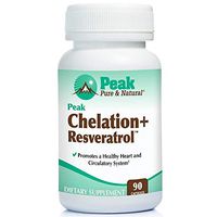 Peak Pure & Natural Peak Chelation+ Resveratrol | Calcium Disodium EDTA | Resveratrol | Malic Acid | 90 Capsules
