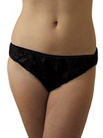 Womens Disposable Panties Black 30-Pack, Medium