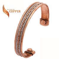 Copper Therapy Copper Bracelet Men's Women Pure Magnetic Copper Bracelet Arthritis Healing Therapy Cuff Bangle