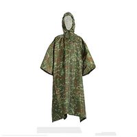 Putars Military Multifunction Camouflage Waterproof Rain Poncho Adults Raincoat Poncho Cover Tent Hiking Rainwear Outdoor Oxford Camouflage Raincoat 210cmX140cm