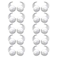 20 Piece (10 Pairs) AirPod Ear Hooks For Airpods & EarPods, Silicone Ear Hooks Skin Tips Covers Accessories for Apple Airpods & Earpods Headphones Earphone Earbuds, One Size Fits All (White)